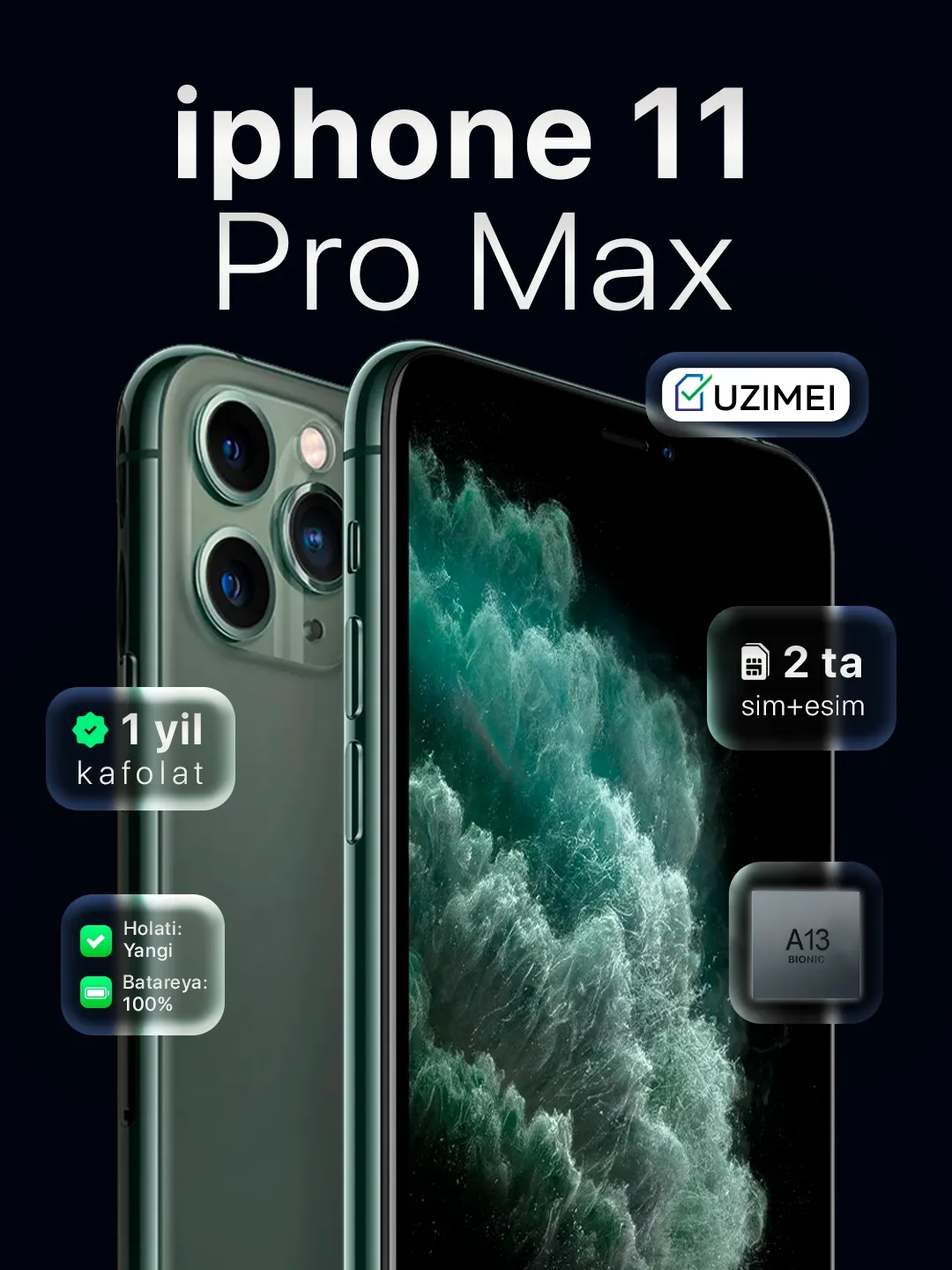 IPHONE 11 PRO MAX 256GB GREEN